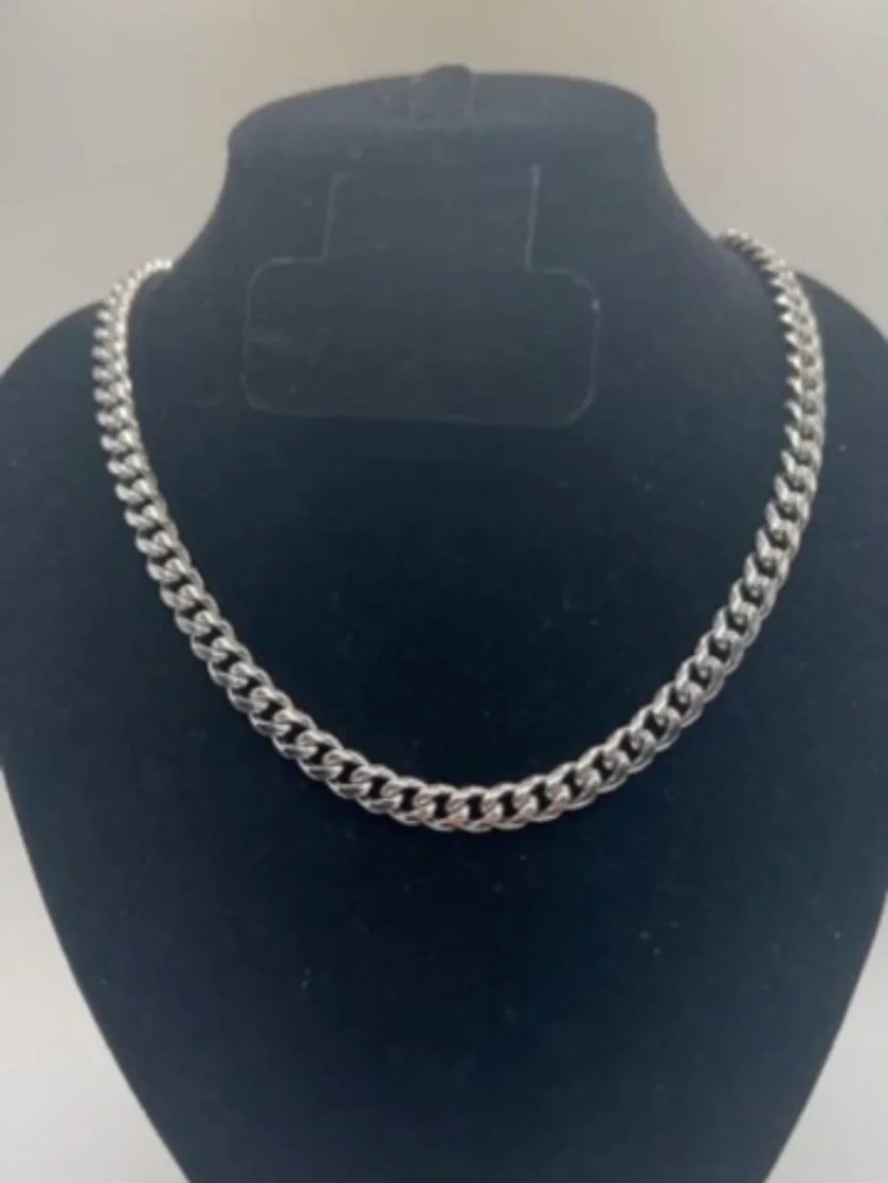 7mm Miami Cuban Link Chain Silver 20 Inch Waterproof Nickel Free